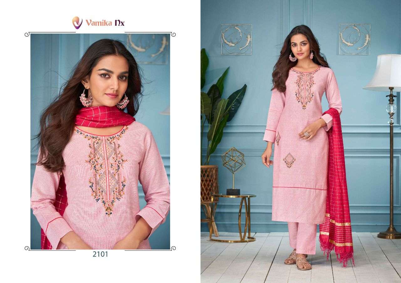 VAMIKA NX PRESENTS MANSOON PURE COTTON WITH EMBROIDERY WHOLESALE READYMADE COLLECTION